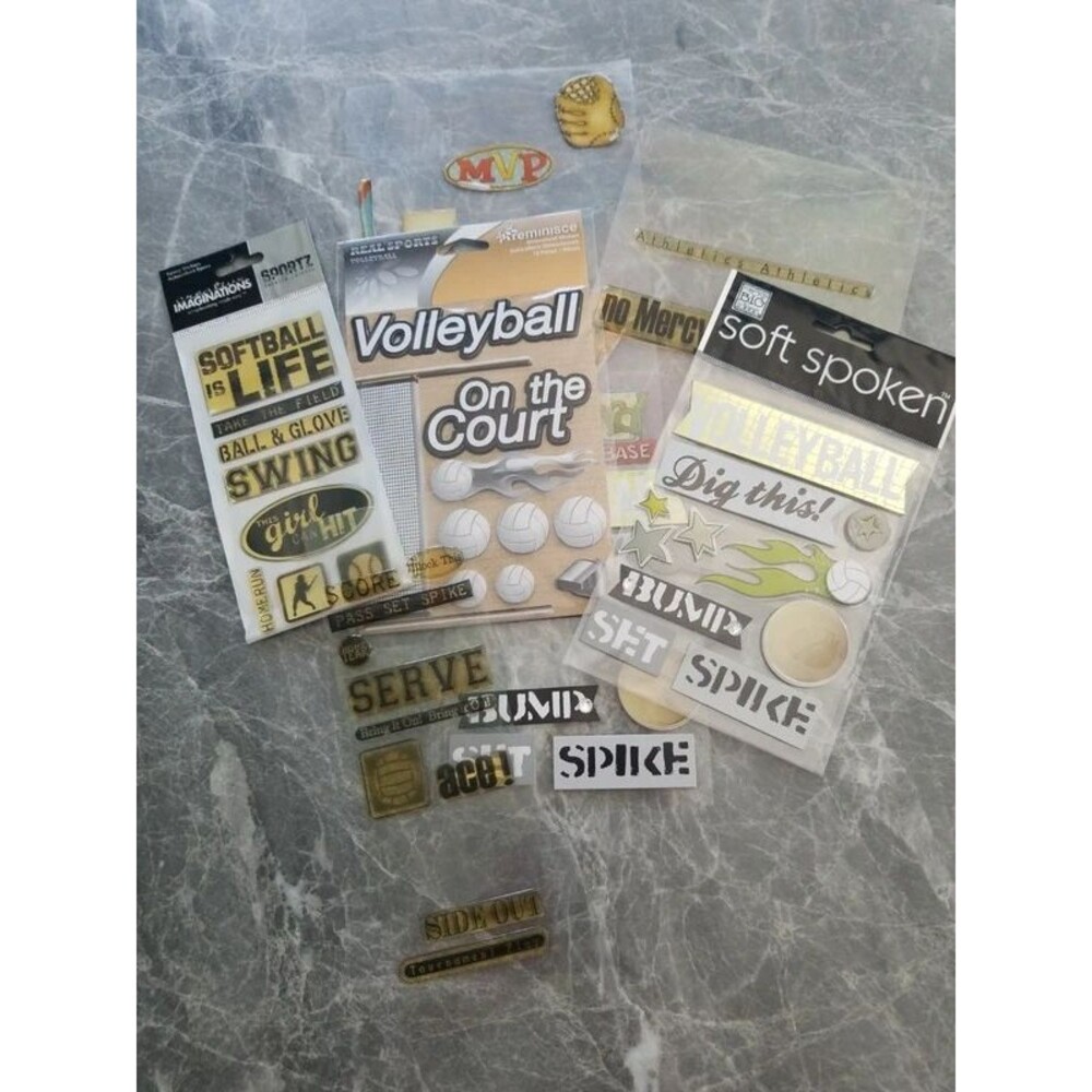 Volleyball/Softball scrapbooking stickers